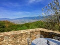 A romantic view from a balcony on Monte Alban - Mexico Royalty Free Stock Photo