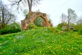 romantic view of medieval ruin of christian church Royalty Free Stock Photo