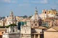 Roofs and cathedrals of Rome, Italy, Europe Royalty Free Stock Photo