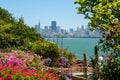 Romantic View of San Francisco downtown from Alcatraz