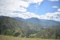 romantic views of the mountains and rivers in the Ollon area, Tana Toraja, south sulawesi which can be seen from the cliffs