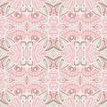 Romantic Vintage Cute pink vector seamless pattern damask Background Royalty Free Stock Photo