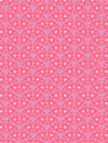 Abstract folk pattern with blue and white flowers on a pink background in vintage style Baby Doll Ditsy Dress design Royalty Free Stock Photo