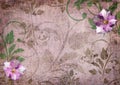 Romantic violet scrapbook background