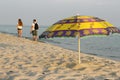 Romantic walk on the beach