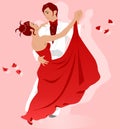 Romantic waltzer couple Royalty Free Stock Photo