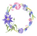 Romantic Watercolor Floral Frame