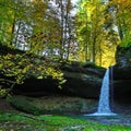 A romantic waterfall in the forest