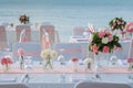 Romantic wedding ceremony on the beach Royalty Free Stock Photo