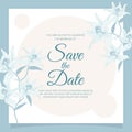 Romantic wedding invitation card .with leaves and flowers template, .Vector illustration Royalty Free Stock Photo