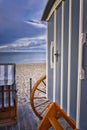 Romantic wedding registry officeon the beach with beach chair. Binz, RÃÂ¼gen