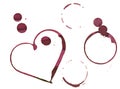 Romantic wine stain Royalty Free Stock Photo