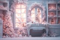 Romantic Winter Wonderland in Pink