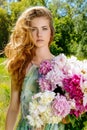 Romantic woman outdoor Royalty Free Stock Photo