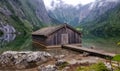 Boat house at lake Obersee in Germany Royalty Free Stock Photo