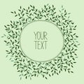 Romantic wreath with place for your text.