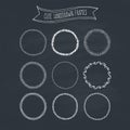 Romantic Wreaths on Chalkboard Royalty Free Stock Photo