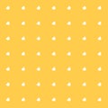 Romantic Yellow Seamless Polka Hearts Vector Pattern Background for Valentine Day or Mother`s Day. Poster, Flier, Invitation.