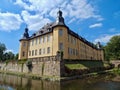 Baroque yellow water castle Schloss Dyck in Germany