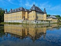 Baroque yellow water castle Schloss Dyck in Germany