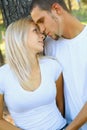 Romantic Young Caucasian Couple Sharing Love Royalty Free Stock Photo