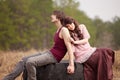 Romantic Young Couple Holding Hands Royalty Free Stock Photo