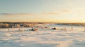 Romanticized Country Life A Snow-covered Village In Rural Finland Royalty Free Stock Photo