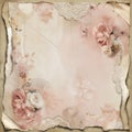 Treasured Memories: A Vintage Scrapbook Page with Lace Royalty Free Stock Photo