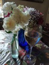  Pastel romantic old roses hydrangeas and wine