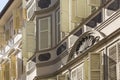 Romatic housing facades in Bozen Bolzano, Northern Italy Royalty Free Stock Photo