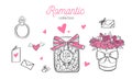 Romatic vector hand drawn illustration. Wedding, Valentines day concept. Isolated