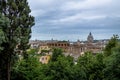 Rome aerial cityscape view from Pincian Hill - Rome, Italy Royalty Free Stock Photo