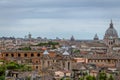 Rome aerial cityscape view from Pincian Hill - Rome, Italy Royalty Free Stock Photo