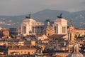 Rome aerial view of the Altar of the Fatherland