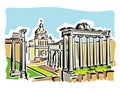 Rome (ancient Roman Forum) Royalty Free Stock Photo
