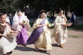 ROME - APRIL 22: Participants of historic-dress procession prep