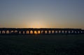 Rome:The aqueducts park at sunrise Royalty Free Stock Photo