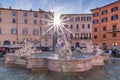 Rome architectural cityscape with old buildings in summer time ,touristic season in summer time .