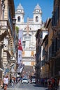 ROME-AUGUST 6: Via Condotti on August 6, 2013 in Rome. Via Condotti (officially Via dei Condotti) is a busy and fashionable street