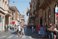 ROME-AUGUST 6: The Via del Corso on August 6, 2013 in Rome.