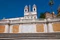 ROME-AUGUST 7: The Spanish Steps, seen from Piazza di Spagna on August 7, 2013 in Rome, Italy. Royalty Free Stock Photo