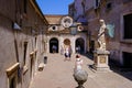 Marble statue of Saint Michael in Castel Sant\'Angelo Royalty Free Stock Photo