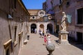 Marble statue of Saint Michael in Castel Sant\'Angelo Royalty Free Stock Photo