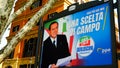 Street poster of the party of FORZA ITALIA by SILVIO BERLUSCONI