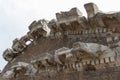 Rome and August Temple detail in The Ancient Roman Port of Ostia Antica, Province of Rome, Lazio, Italy Royalty Free Stock Photo