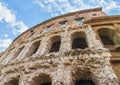 Rome. Beautiful view on arcade of the famous ancient Theatre of Marcellus ( Teatro di Marcello ) Royalty Free Stock Photo