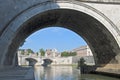 Rome, bridge over the river Tiber