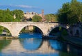 Rome, Bridge on Tiber river