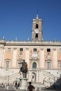 Rome-Capitol Square, statues and buildings.