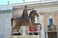 Rome-Capitol Square, statues and buildings.